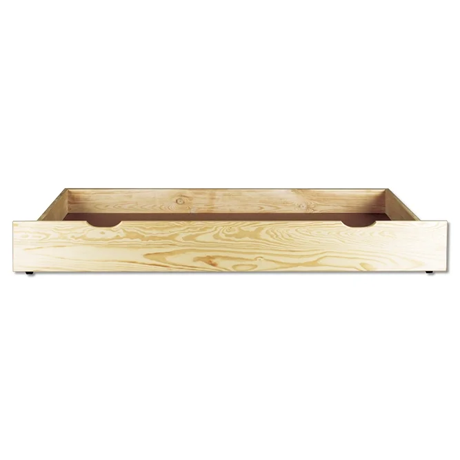 Zásuvka pod postel ASAKA – masiv borovice, 22 cm vysoká