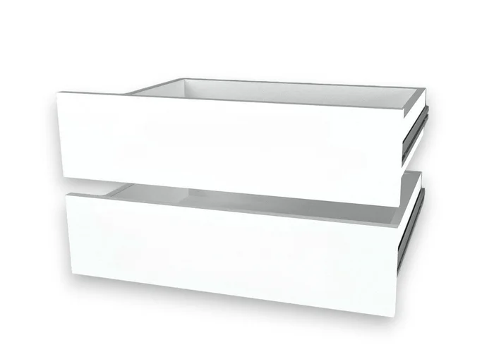 Zásuvky do šatní skříně (2 ks) bílé 42,3 × 18 × 46,6 cm