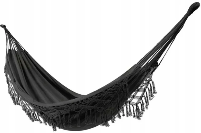 Závěsná dvojitá houpací síť BOHO černá