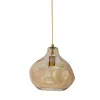 Závěsná lampa Azizi hnědá sklo