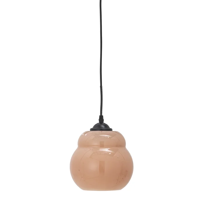 Závěsná lampa Motella růžová sklo