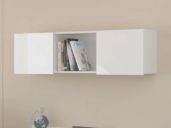 Závěsná skříňka DELIA - bílý lesk, 5 let záruka