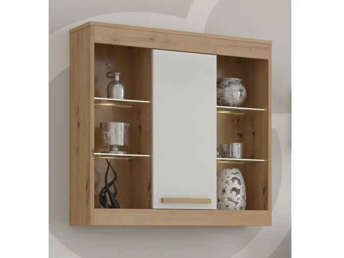 Závěsná skříňka GATTON 1D dub artisan/bílý lesk – 5 let záruky