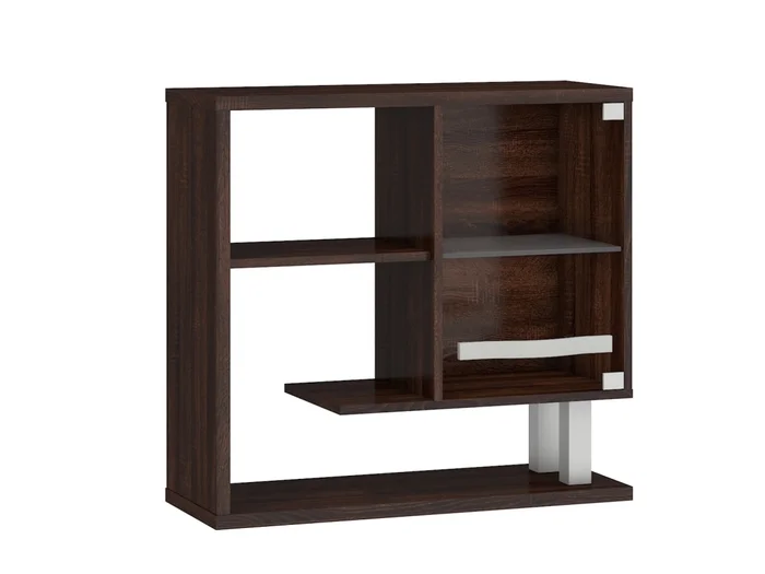 Závěsná vitrína LEHUA – dub sonoma tmavý