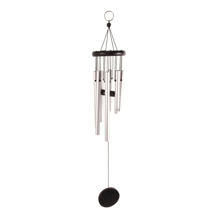 Závěsná zvonkohra Esschert Design stříbrná 56,5 cm