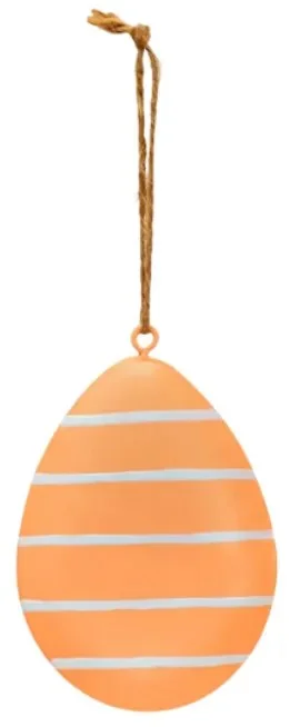 Závěsné kovové vajíčko PASTEL EGG - vícebarevné, oranžové
