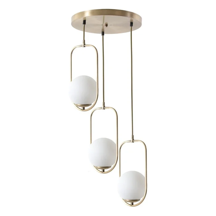 Závěsné svítidlo Ahu bílo-zlaté ø 30 cm