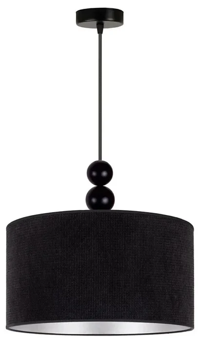 Závěsné svítidlo Duolla LYON, černé, s průměrem 40 cm, 1xE27, 15W, 230V
