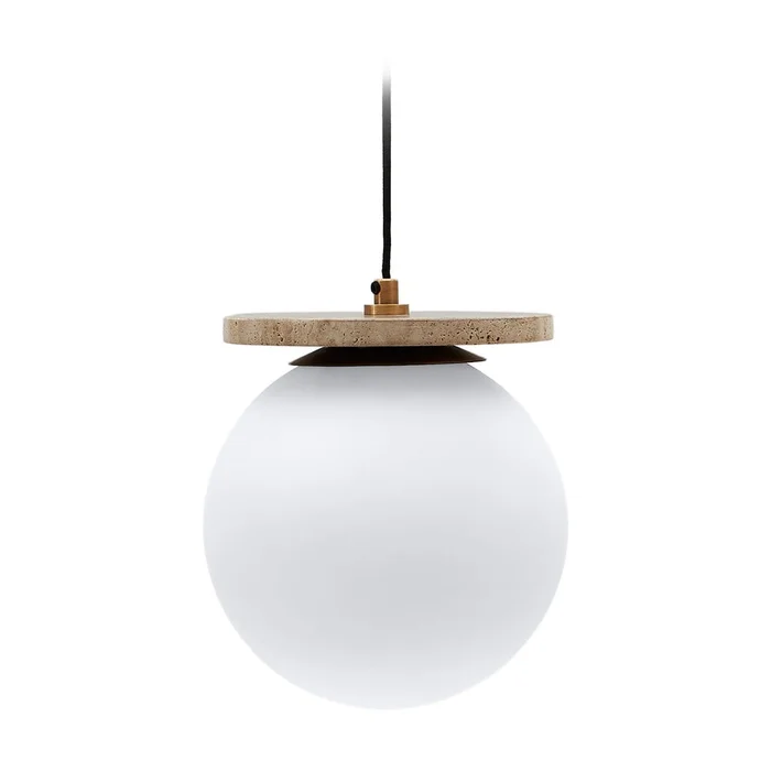 Závěsné svítidlo Malachi s bílým skleněným stínidlem