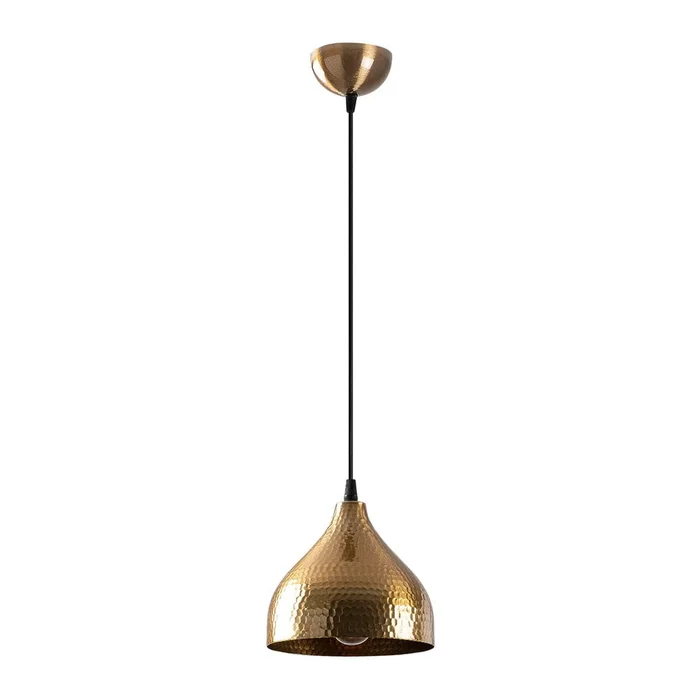 Závěsné zlaté svítidlo s kovovým stínidlem 18 cm