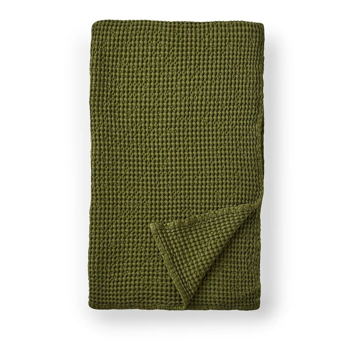 Zelená bavlněná deka 150x200 cm Jaipur Chunky Waffle