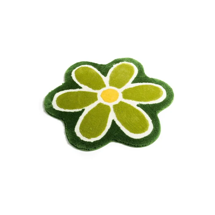 Zelená koupelnová předložka Flower 90 cm