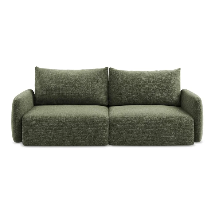 Zelená rozkládací pohovka s úložným prostorem 238 cm Kalena