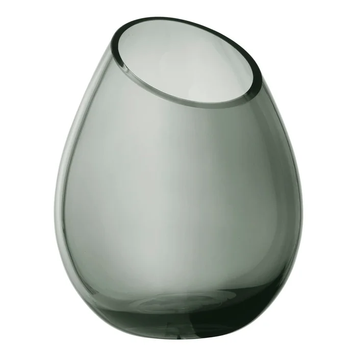 Zelená skleněná váza Blomus Raindrop 24 cm