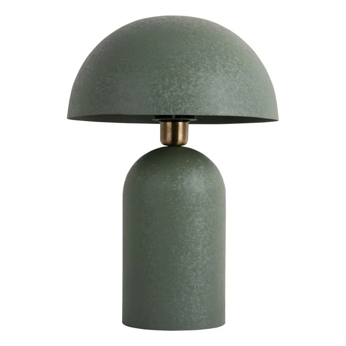 Zelená stolní lampa Boaz s kovovým stínidlem