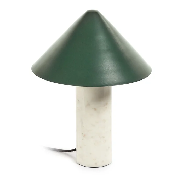 Zelená stolní lampa Valentine s kovovým stínidlem