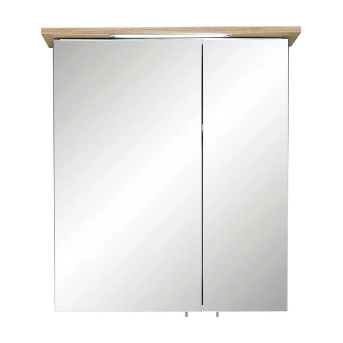 Zelená závěsná koupelnová skříňka se zrcadlem 60x72 cm