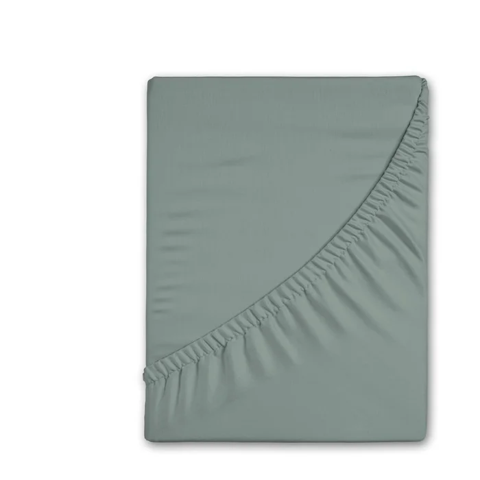 Zelené napínací flanelové prostěradlo 90x200 cm