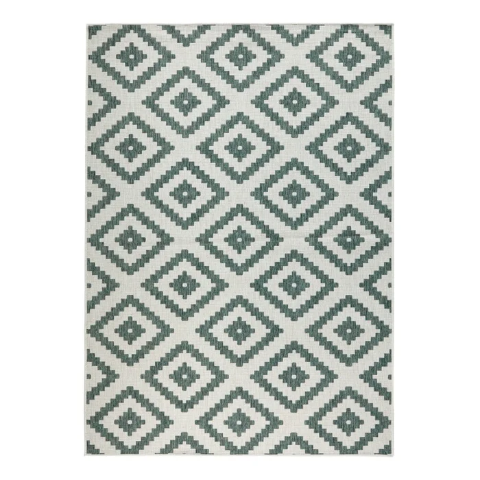 Zeleno-krémový venkovní koberec NORTHRUGS Malta 80x150 cm
