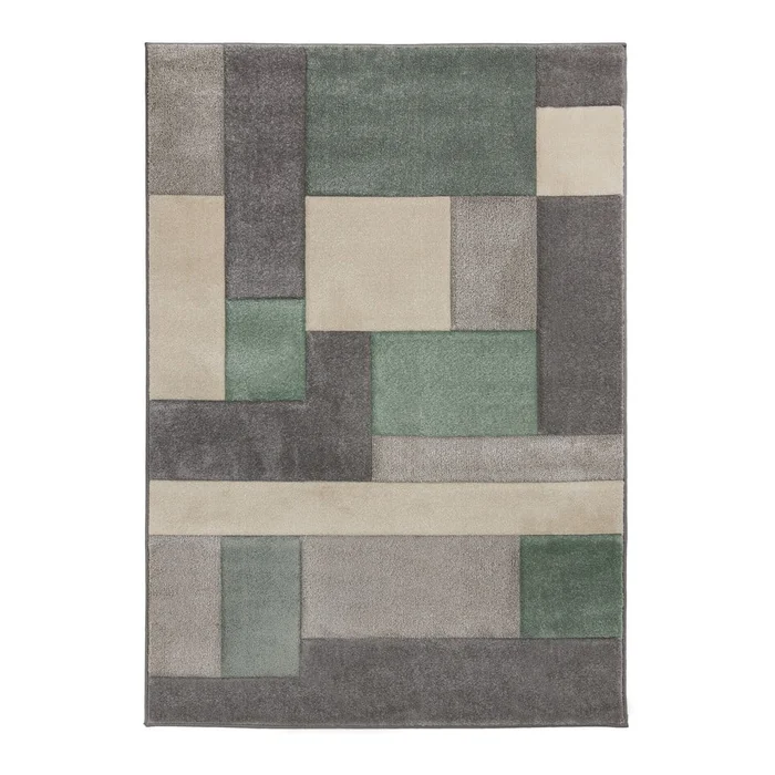 Zeleno-šedý koberec Flair Rugs Cosmos 80x150 cm