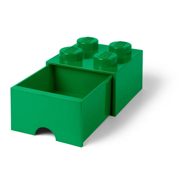 Zelený LEGO® úložný box s šuplíkem