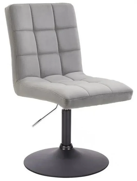 Židle Toledo Velur černý talíř světle šedá