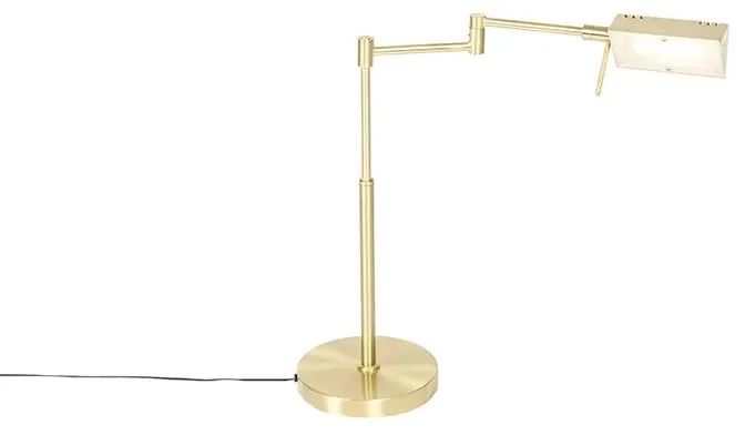 Zlatá designová LED stolní lampaa s dotykovým stmívačem