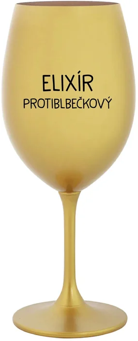 Zlatá sklenice na víno ELIXÍR PROTIBLBEČKOVÝ 350 ml