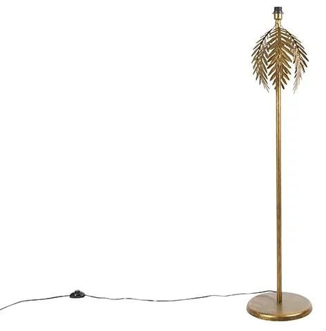Zlatá vintage stojací lampa Botanica 145 cm