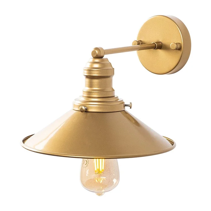 Zlaté nástěnné svítidlo Conical 24 cm