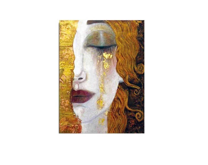 Zlaté slzy – dekorativní obraz na plátně 30×40 cm