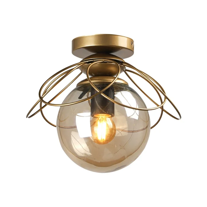 Zlaté stropní svítidlo Alaca od Squid Lighting
