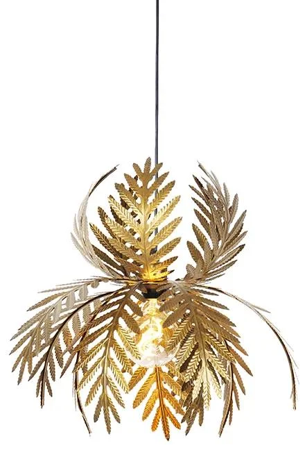 Zlaté vintage závěsné svítidlo Botanica