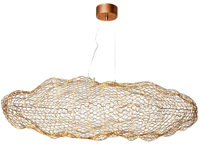 Zlatý LED drátěný lustr Hayden
