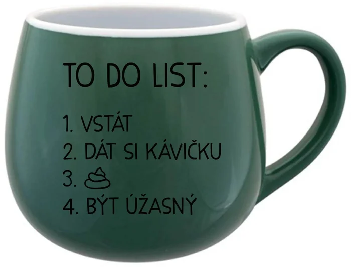 Žlutý keramický hrnek 300 ml s motivem Být úžasný