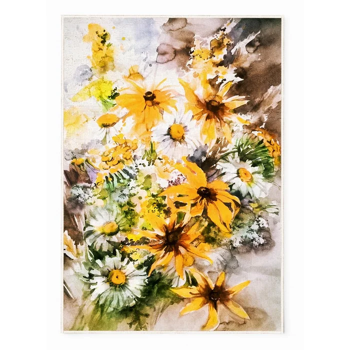 Žlutý pratelný koberec 100x140 cm
