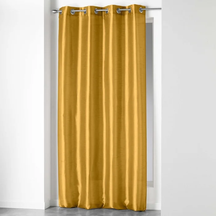 Žlutý závěs Mikrosatén 140x240 cm Shana